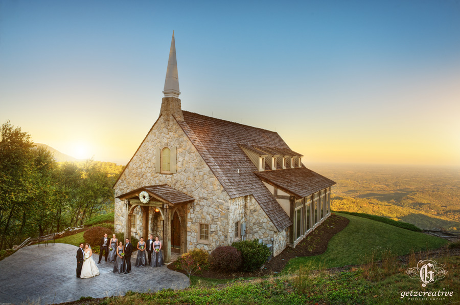 Epic Photo of the Ciffs at Glassy Chapel - Wedding Photography - Greenville South Carolina